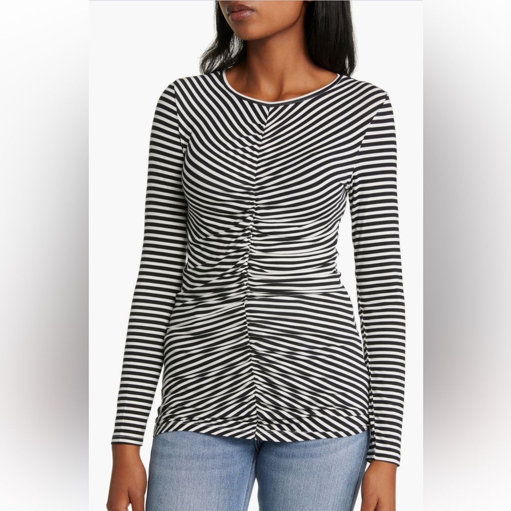 Halogen Ruched Long Sleeve T-Shirt